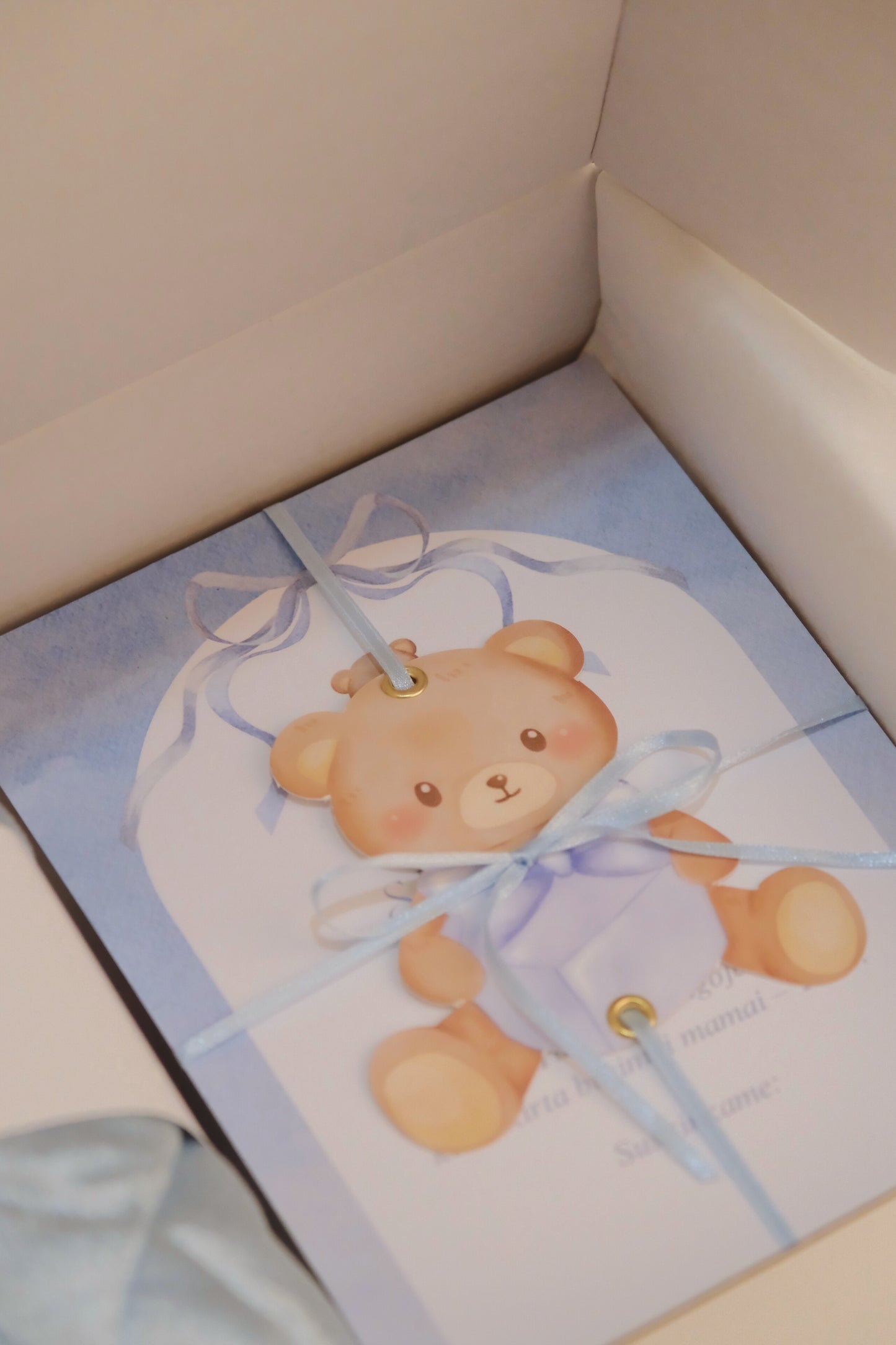 Baby Shower Blue dovanų dėžutė - pakvietimas 🩵