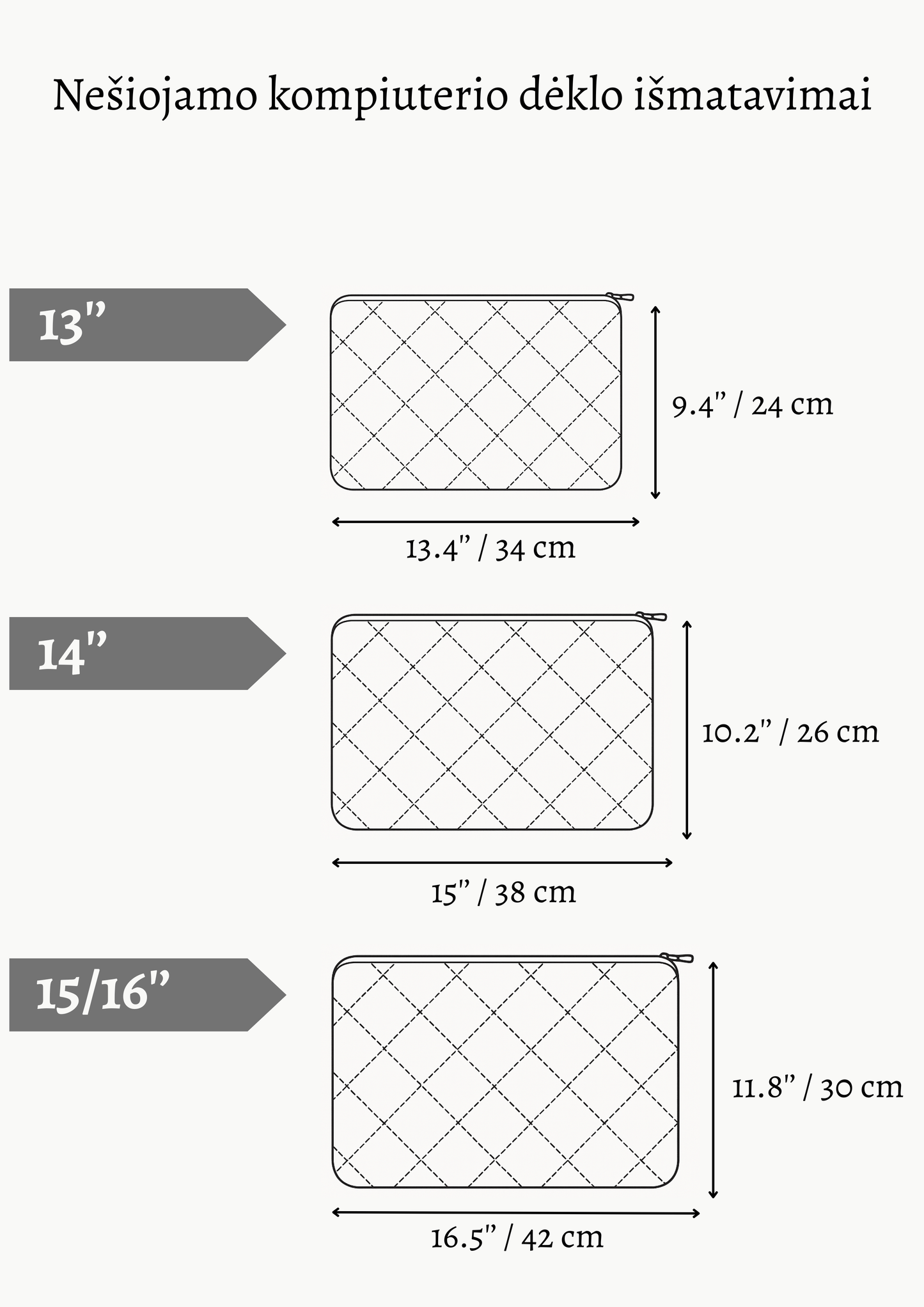 Nešiojamo kompiuterio dėklas Teddy Cream Beige