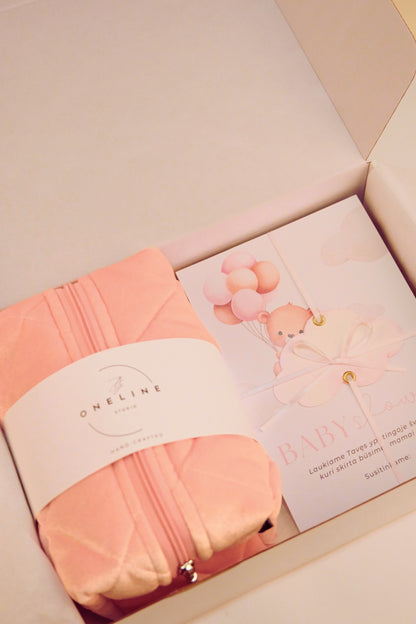 Baby Shower Pink dovanų dėžutė - pakvietimas 🎀